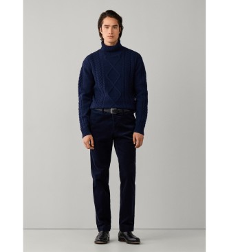 Hackett London Jersey de cuello alto Argyle marino