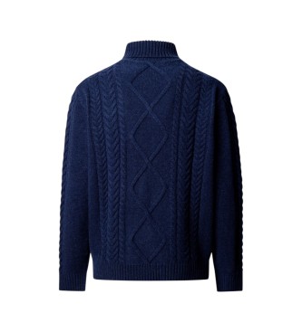Hackett London Jersey de cuello alto Argyle marino
