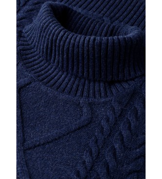 Hackett London Jersey de cuello alto Argyle marino
