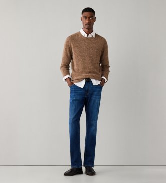 Hackett London Maglione Donegal Crew beige tetley