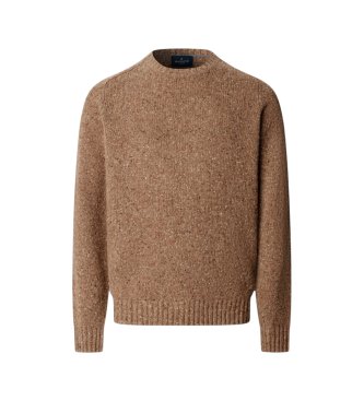 Hackett London Maglione Donegal Crew beige tetley