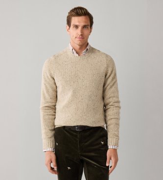 Hackett London Maglione Donegal beige