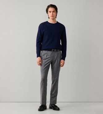 Hackett London Maglione Duo Stitch blu navy