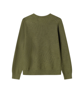 Hackett London Camisola Honeycomb Crew verde