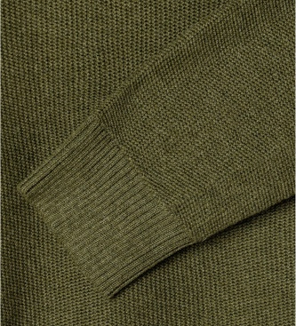 Hackett London Camisola Honeycomb Crew verde