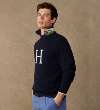 Hackett London Maglione Icon Kt Crew blu navy