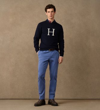 Hackett London Maglione Icon Kt Crew blu navy