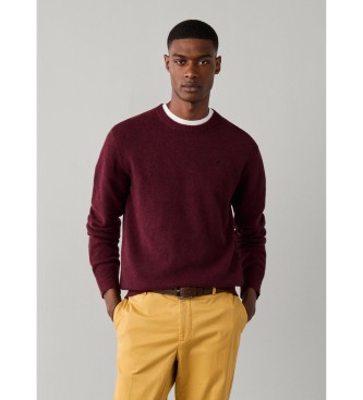 Hackett London Burgundy lammeuldstrøje
