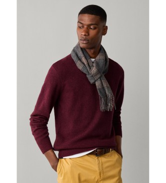 Hackett London Burgundy lammeuldstrøje