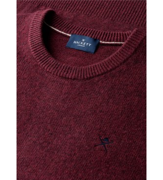 Hackett London Burgundy lammeuldstrøje
