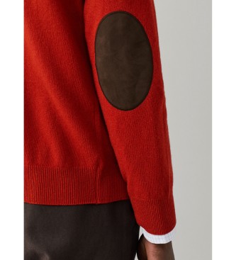 Hackett London Jersey Merino Cash Mix naranja