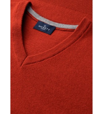 Hackett London Jersey Merino Cash Mix naranja
