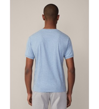 Hackett London T-shirt met tip blauw