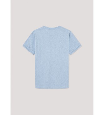 Hackett London T-shirt met tip blauw