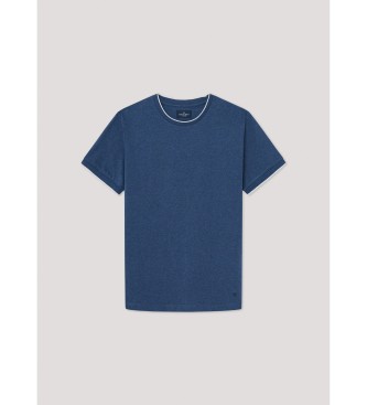 Hackett London T-shirt met tip marine