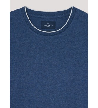 Hackett London T-shirt med kant i marinbl frg