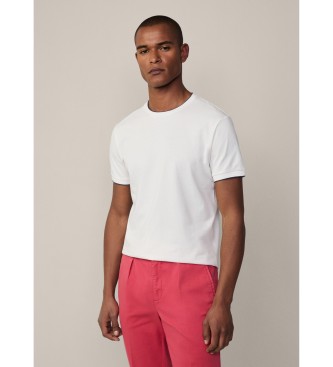 Hackett London T-shirt met tip wit