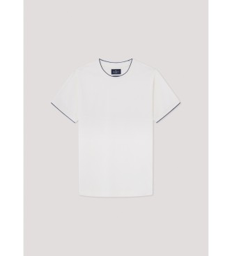 Hackett London T-shirt med kant i vitt