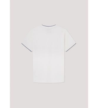 Hackett London T-shirt med kant i vitt