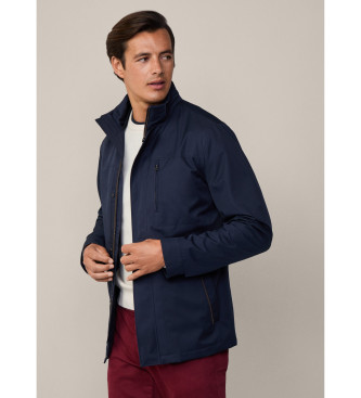 Hackett London Parka da viaggio blu scuro