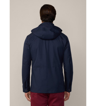 Hackett London Parka da viaggio blu scuro