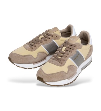 Hackett London Keston Symbol Leather Sneakers beige