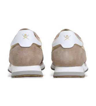 Hackett London Keston Symbol Leather Sneakers beige