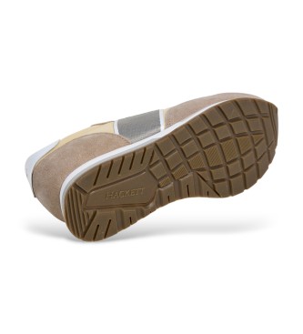Hackett London Keston Symbol Leather Sneakers beige