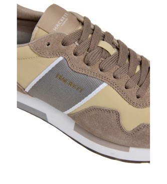 Hackett London Keston Symbol Leather Sneakers beige