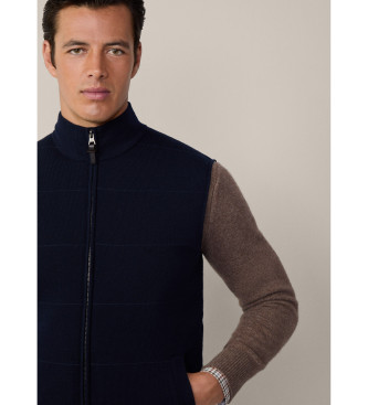 Hackett London Marine Hybrid Knitted Vest