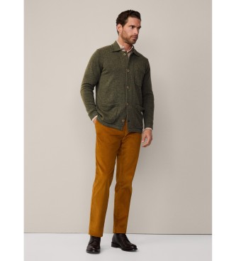 Hackett London Grnes Strickhemd