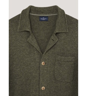 Hackett London Grnes Strickhemd