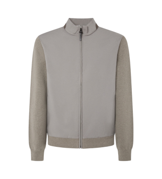 Hackett London Chaqueta Knit Fz Hybrid verde