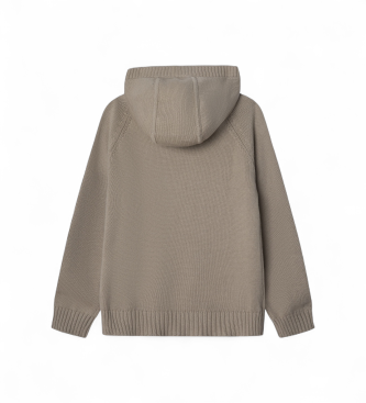 Hackett London Felpa lavorata a maglia beige