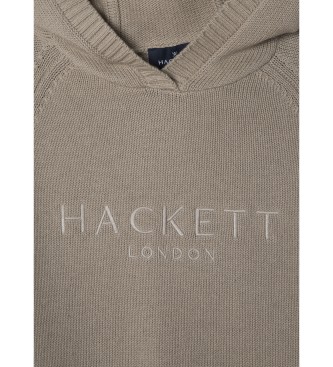 Hackett London Felpa lavorata a maglia beige