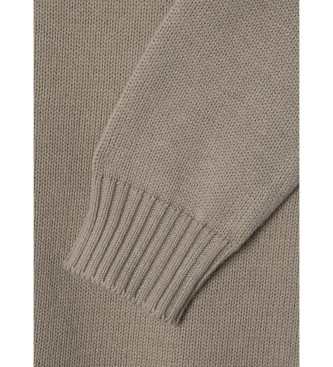 Hackett London Felpa lavorata a maglia beige
