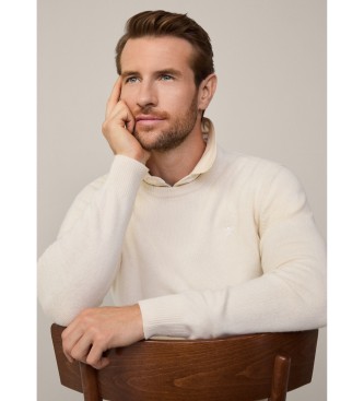 Hackett London Off-white plain jumper