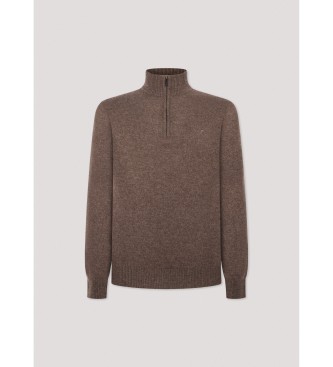 Hackett London Pullover Lana Zip brown