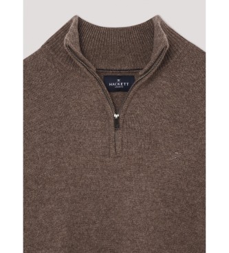 Hackett London Pullover Lana Zip brun