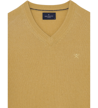 Hackett London Mosterd V-Stitch Pullover