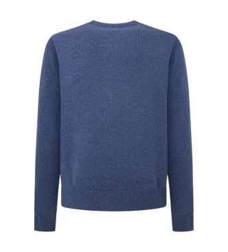 Hackett London Blauer Pullover mit V-Ausschnitt