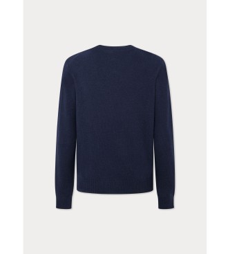 Hackett London Maglione lavorato a maglia a V blu scuro