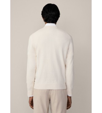 Hackett London Jersey de Punto V blanco roto