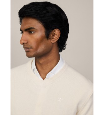 Hackett London Off-white V-neck pullover