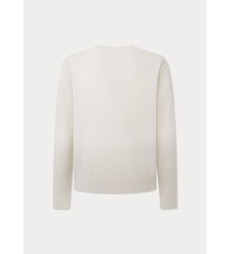 Hackett London Off-white V-ringad pullover