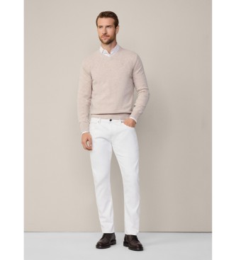 Hackett London Pull-over beige  col en V