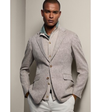 Hackett London Blazer bege Lin