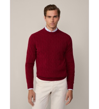 Hackett London Pull Lw Cable Crew marron