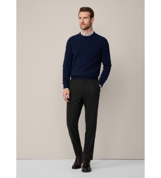 Hackett London Pullover Lw Cable Crew navy