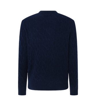 Hackett London Pullover Lw Cable Crew navy